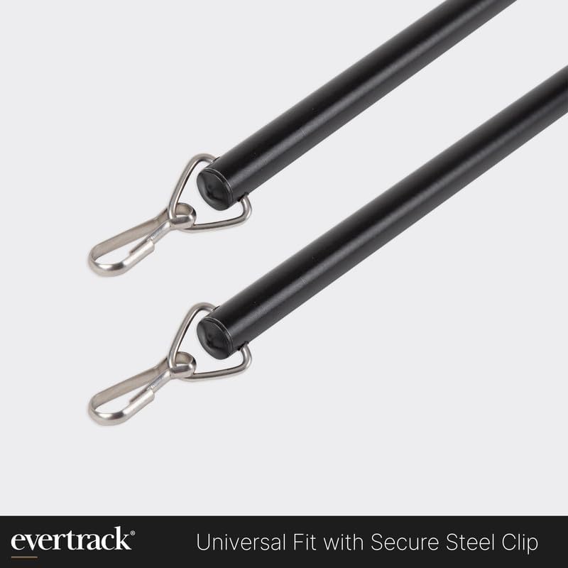 EverTrack Curtain Wand - Aluminum Curtain and Drapery Pull Rod with Stainless Steel Hardware for Curtains, Draperies, and Room Divider Curtains - 36 Inches, Metallic Black - Pack of 2 - Image 2